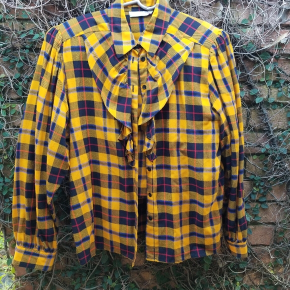 Vintage Laura and Jane plaid skirt set L - Picture 2 of 9